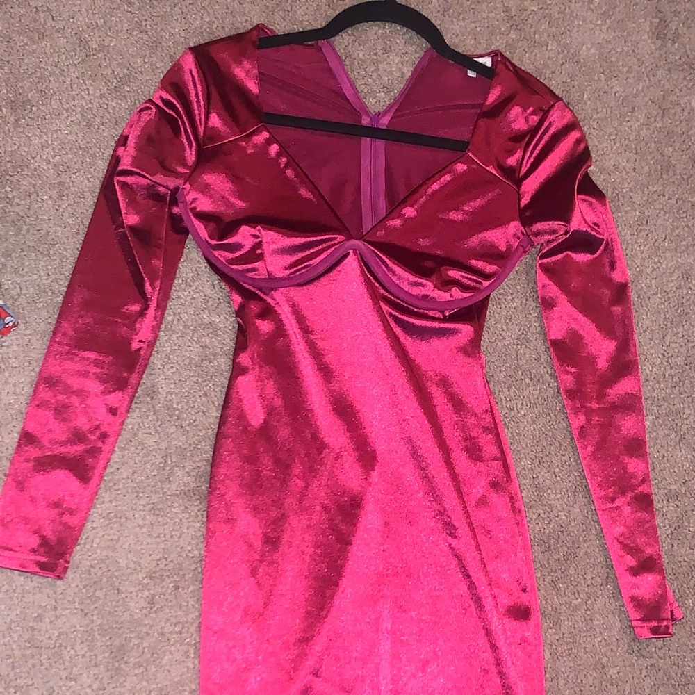 Silk bustier dress